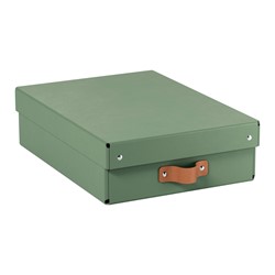 Leitz Puro Aufbewahrungsbox mit Deckel, mittelgroß, flach, 8L, 2er-Pack, Grün