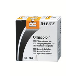 Leitz Orgacolor® Buchstabensignale auf Rolle, Aufdruck: R, Orange