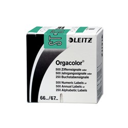 Leitz Orgacolor® Buchstabensignale auf Rolle, Aufdruck: ST, Türkis