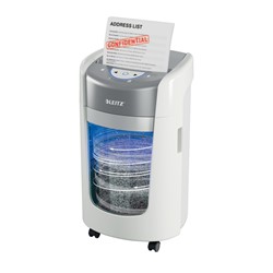 Leitz IQ OptiMax Home Office 225 Mikroschnitt Aktenvernichter Sicherheitsstufe P-5 15L - Weiß