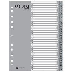 VON Leitz Register Zahlen 1-31, A4, PP
