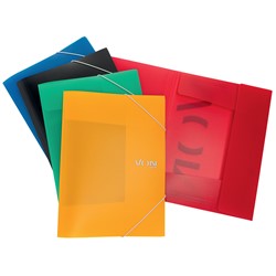 VON Leitz Eckspannermappe A4 mit elastischen Eckbändern, PP, mehrfarbig, 5 Stück