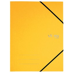 VON Leitz Eckspannermappe A4 mit elastischen Eckbändern, Karton, gelb