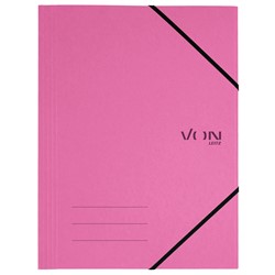 VON Leitz Eckspannermappe A4 mit elastischen Eckbändern, Karton, pink