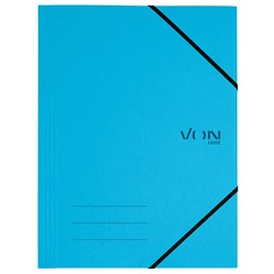 VON Leitz Eckspannermappe A4 mit elastischen Eckbändern, Karton, hellblau
