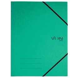 VON Leitz Eckspannermappe A4 mit elastischen Eckbändern, Karton, grün