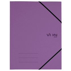 VON Leitz Eckspannermappe A4 mit elastischen Eckbändern, Karton, violett