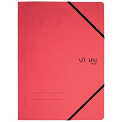 VON Leitz Eckspanner A4 mit elastischen Eckbändern, Karton, rot