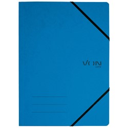 VON Leitz Eckspanner A4 mit elastischen Eckbändern, Karton, blau