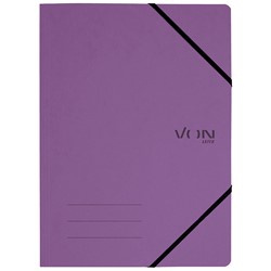 VON Leitz Eckspanner A4 mit elastischen Eckbändern, Karton, violett