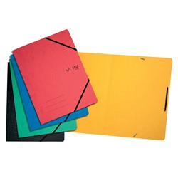 VON Leitz Eckspanner A4 mit elastischen Eckbändern, Karton, mehrfarbig, 5 Stück
