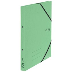 VON Leitz Ringbuch A4 mit 2 Ringen und elastischen Eckbändern, Karton, hellgrün
