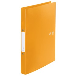 VON Leitz Ringbuch A4 mit 2 Ringen, PP, gelb