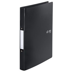 VON Leitz Ringbuch A4 mit 2 Ringen, PP, schwarz