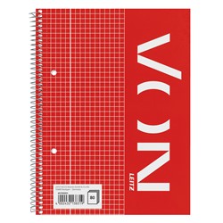 VON Leitz Collegeblock A5 kariert, 80 Blatt, rot