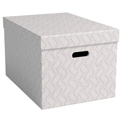 VON Leitz Aufbewahrungsbox Groß, 46 L, 3er-Pack, weiß