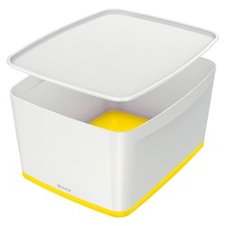 Leitz MyBox® Aufbewahrungsbox Mittel mit Deckel, Gelb