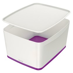 Leitz MyBox® Aufbewahrungsbox Mittel mit Deckel, Violett