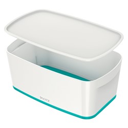 Leitz MyBox® Aufbewahrungsbox Klein mit Deckel, Eisblau