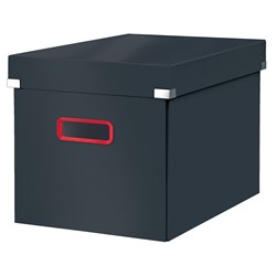 Leitz Click & Store Cosy Aufbewahrungs- und Transportbox Cube Groß (Für A4), Samtgrau