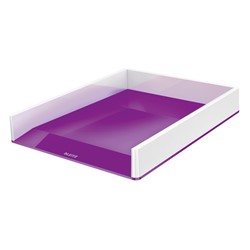 Leitz WOW Briefkorb Duo Colour, A4, Violett