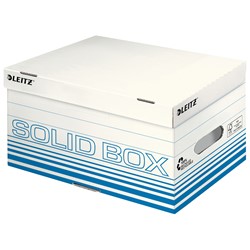 Leitz Solid Box Aufbewahrungs- und Transport-Schachtel mit Klappdeckel, Größe S, Hellblau, 10 Stück