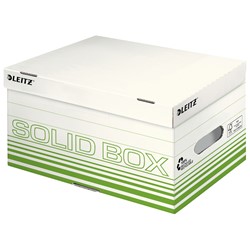 Leitz Solid Box Aufbewahrungs- und Transport-Schachtel mit Klappdeckel, Größe S, Hellgrün, 10 Stück