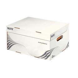 Leitz easyboxx Aufbewahrungs- und Transport-Schachtel mit Deckel, Größe S, Weiß, 15 Stück