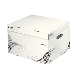Leitz easyboxx Aufbewahrungs- und Transport-Schachtel mit Deckel, Größe M, Weiß, 15 Stück
