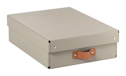 Leitz Puro Aufbewahrungsbox mit Deckel, mittelgroß, flach, 8L, 2er-Pack, Beige