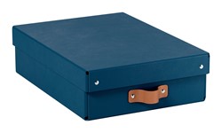 Leitz Puro Aufbewahrungsbox mit Deckel, mittelgroß, flach, 8L, 2er-Pack, Dunkelblau