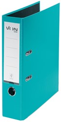VON Leitz Ordner A4, Rückenbreite 80 mm, Karton mit PP/Papier, Türkis, 10er-Pack
