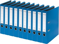 VON Leitz Ordner A4, Rückenbreite 50 mm, Karton mit PP/Papier, Blau, 10er-Pack
