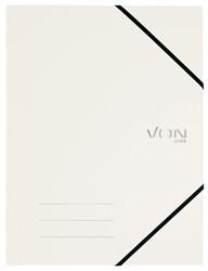 VON Leitz Eckspannermappe A4 mit elastischen Eckbändern, Karton, weiß