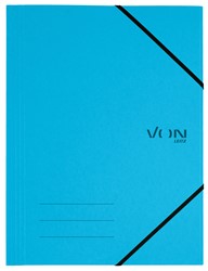 VON Leitz Eckspannermappe A4 mit elastischen Eckbändern, Karton, hellblau