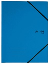 VON Leitz Eckspannermappe A4 mit elastischen Eckbändern, Karton, blau