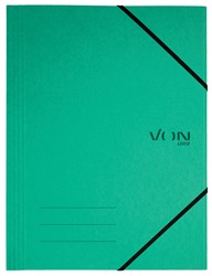 VON Leitz Eckspannermappe A4 mit elastischen Eckbändern, Karton, grün