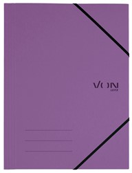 VON Leitz Eckspannermappe A4 mit elastischen Eckbändern, Karton, violett