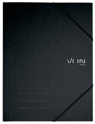 VON Leitz Eckspannermappe A4 mit elastischen Eckbändern, Karton, schwarz