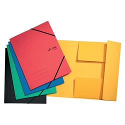 VON Leitz Eckspannermappe A4 mit elastischen Eckbändern, Karton, mehrfarbig, 5 Stück