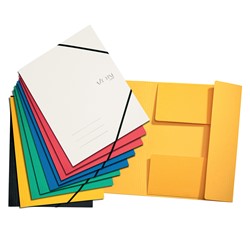 VON Leitz Eckspannermappe A4 mit elastischen Eckbändern, Karton, mehrfarbig, 10 Stück