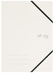 VON Leitz Eckspanner A4 mit elastischen Eckbändern, Karton, weiß