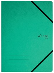 VON Leitz Eckspanner A4 mit elastischen Eckbändern, Karton, grün