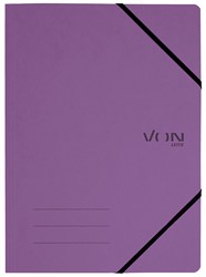 VON Leitz Eckspanner A4 mit elastischen Eckbändern, Karton, violett