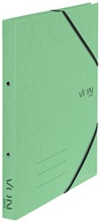 VON Leitz Ringbuch A4 mit 2 Ringen und elastischen Eckbändern, Karton, hellgrün