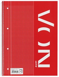 VON Leitz Collegeblock A4 kariert, 80 Blatt, rot
