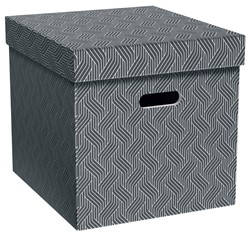 VON Leitz Aufbewahrungsbox Cube, 29 L, 3er-Pack, grau