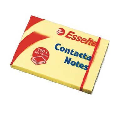 Esselte 83005 - Haft-Notizzettel ›Contacta-Notes‹, 50x75 mm, Gelb