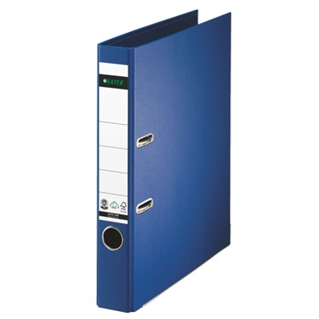 Leitz 10080068 - Qualitäts-Vollpapier Ordner 180°, A4, Blau, schmal