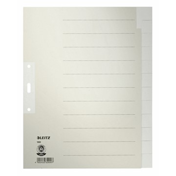 Leitz 12220085 - Register Blanko, Papier, Grau, 12 Blatt